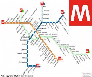 yapboz Roma metrosu harita